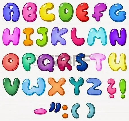 Moldes de letras con color - Imagui