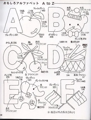 Moldes de letras con figuras - Imagui