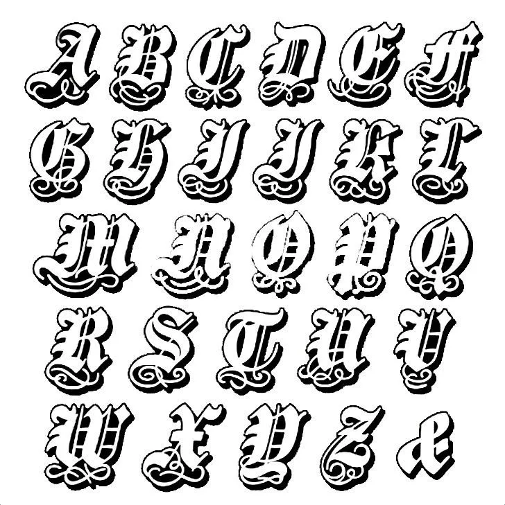 moldes de letras goticas para imprimir.png | gotico | Pinterest ...