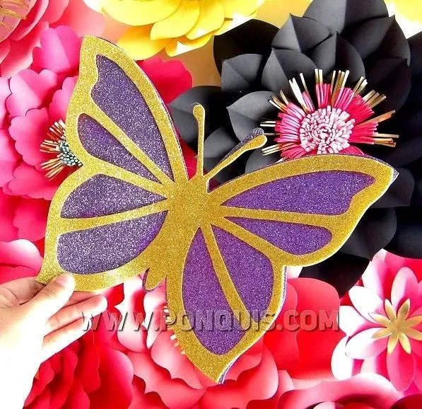 Moldes para realizar Mariposas Decorativas en foami – Galería Ponquis