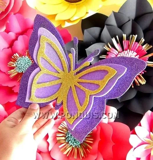 Moldes para realizar Mariposas Grandes Decorativas – Galería Ponquis