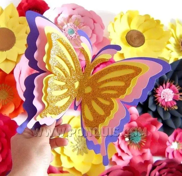 Moldes para realizar Mariposas Decorativas de diferentes tamaños – Galería  Ponquis