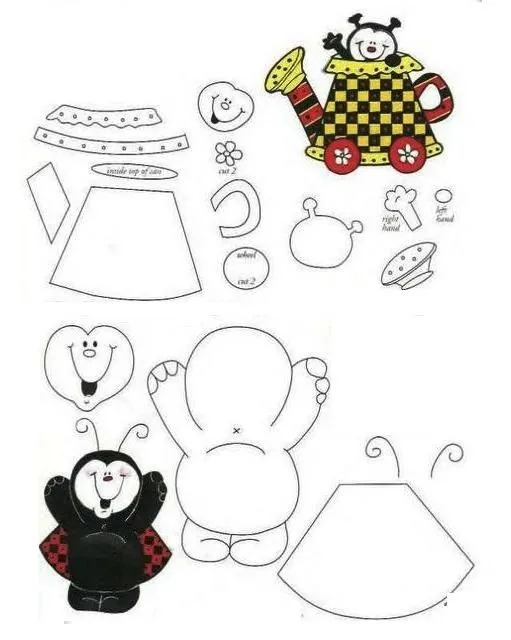 Moldes de mariquitas en foami - Imagui