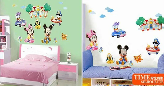 Moldes Mickey y Minnie para mural - Imagui