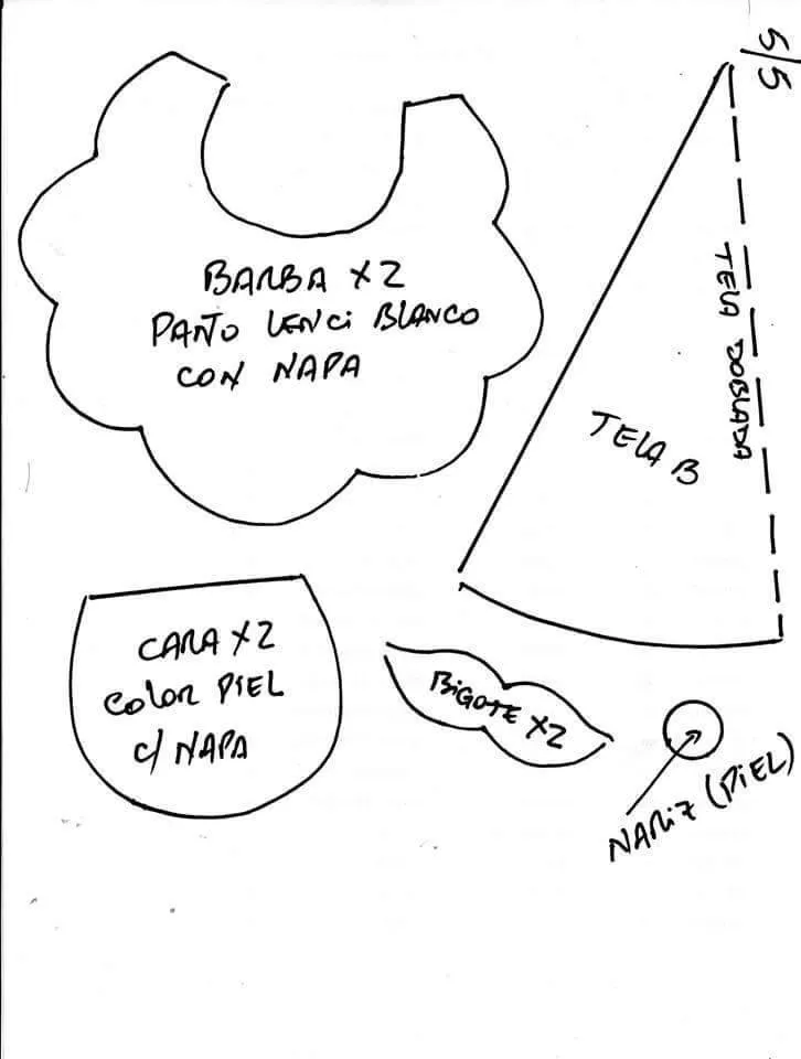 Moldes para hacer muñecos Navideños 