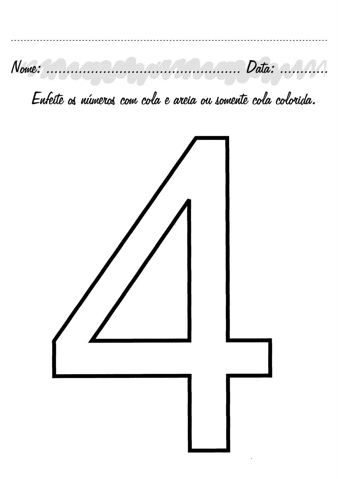 Moldes de numero 4 - Imagui