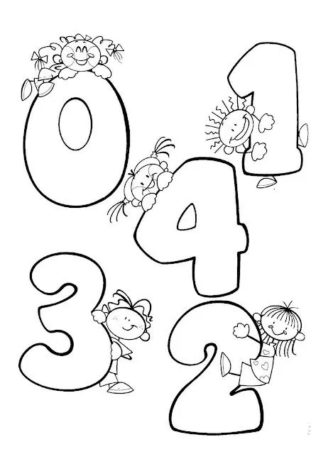 Numeros para pintar 1 al 10 - Imagui