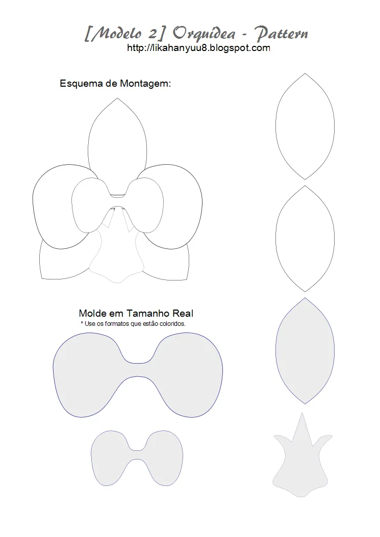 Moldes de orquideas - Imagui