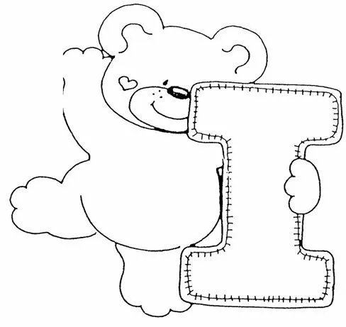 Moldes de osos con letras - Imagui