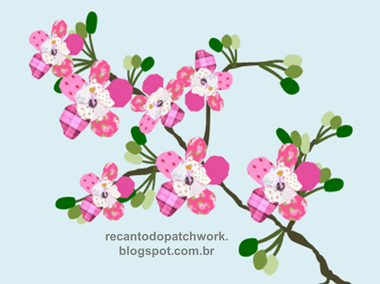 MOLDES PARA PATCHWORK: Moldes de flores e paisagens para patchwork