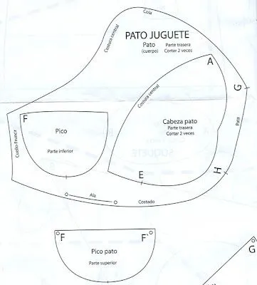 Moldes de patos en goma eva - Imagui