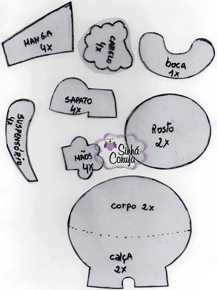 moldes de payasos grandes para imprimir – ConMoldes.com