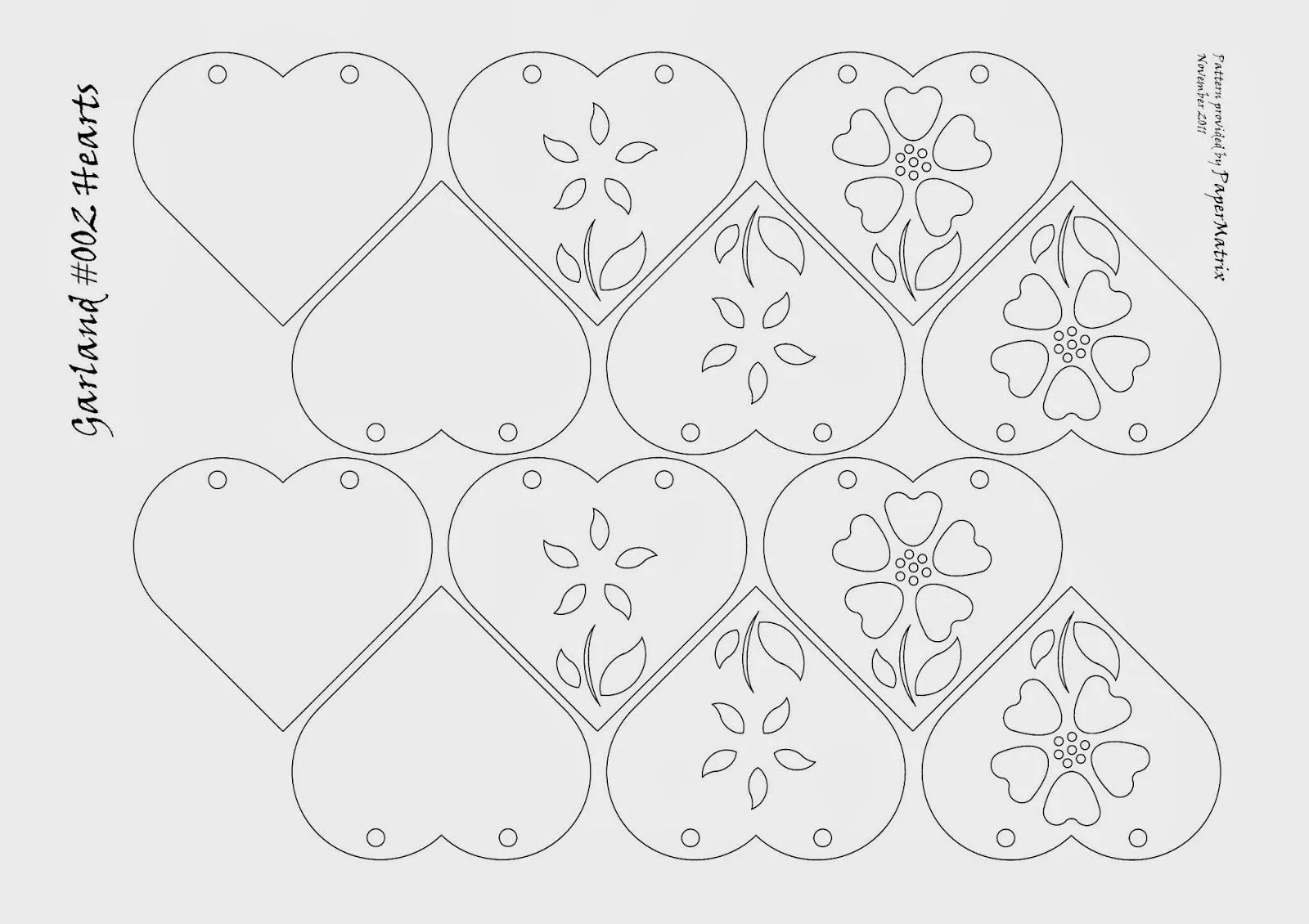 Moldes o Plantillas de Corazones. | Ideas y material gratis para ...