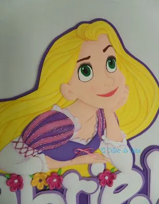 El Taller de Nana: Nombre con Aplique de Rapunzel