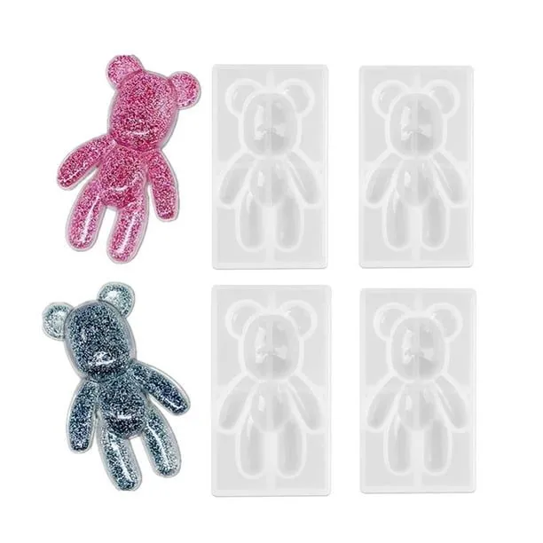 Moldes de resina- 4 Uds. Molde de oso de peluche 3D para hacer joyas, moldes  de silicona para fundic oso de fresa Electrónica | Bodega Aurrera en línea