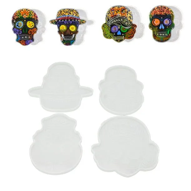 Moldes De Silicona Para Halloween, Material De Silicona Para Moldes De  Calaveras Para Manualidades ANGGREK Otros | Walmart en línea