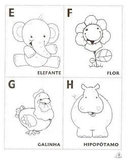 Moldes para Todo: - Abcdario con dibujos para niños -