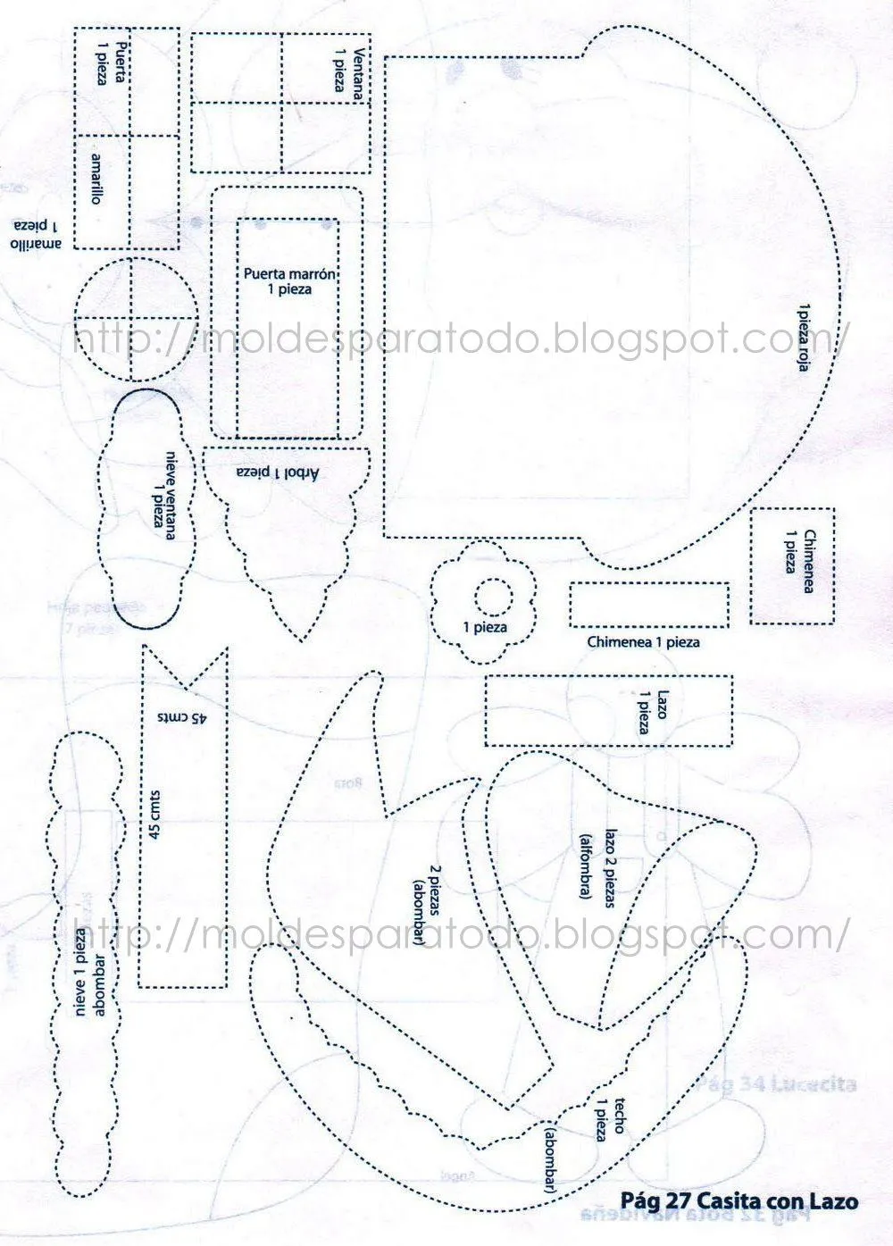 Moldes para Todo: = Casita con Lazo =