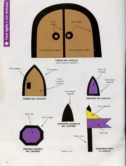 Moldes para hacer un castillo - Imagui