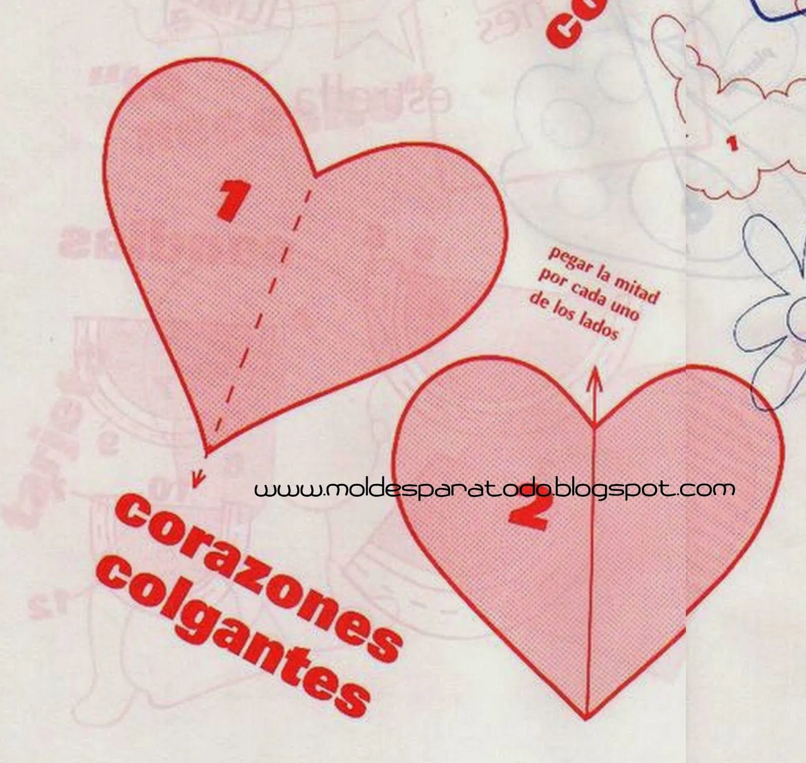 Moldes para Todo: ** Corazones Colgantes