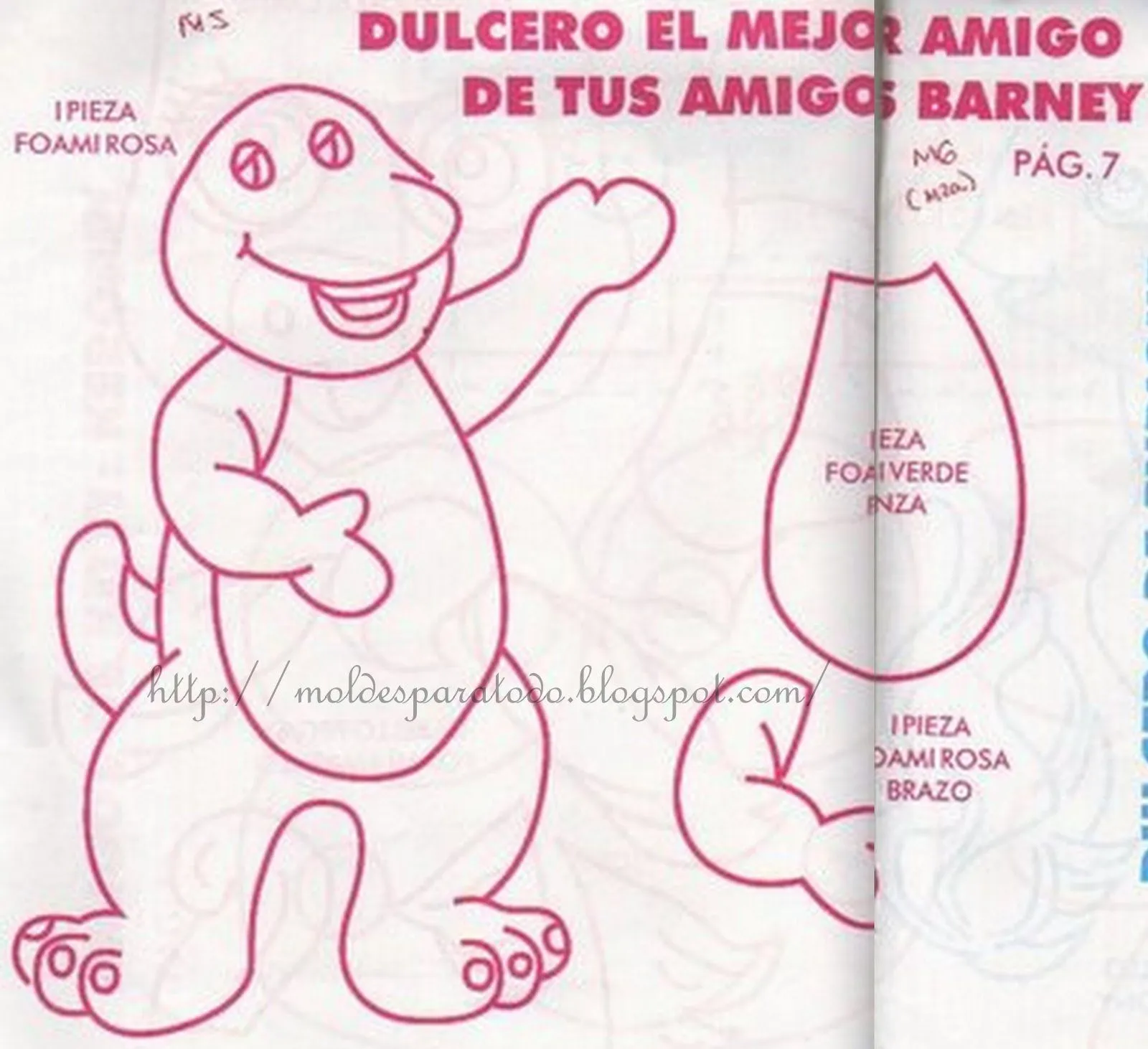 Moldes para Todo: = Dulcero de Barney =