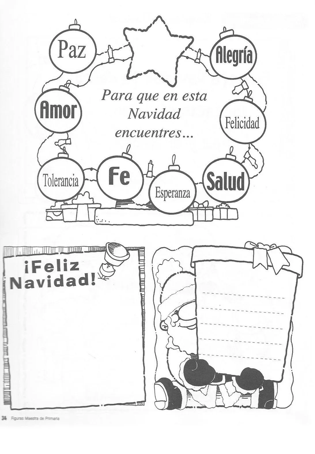 Moldes para Todo: >> Tarjetas de Navidad B/