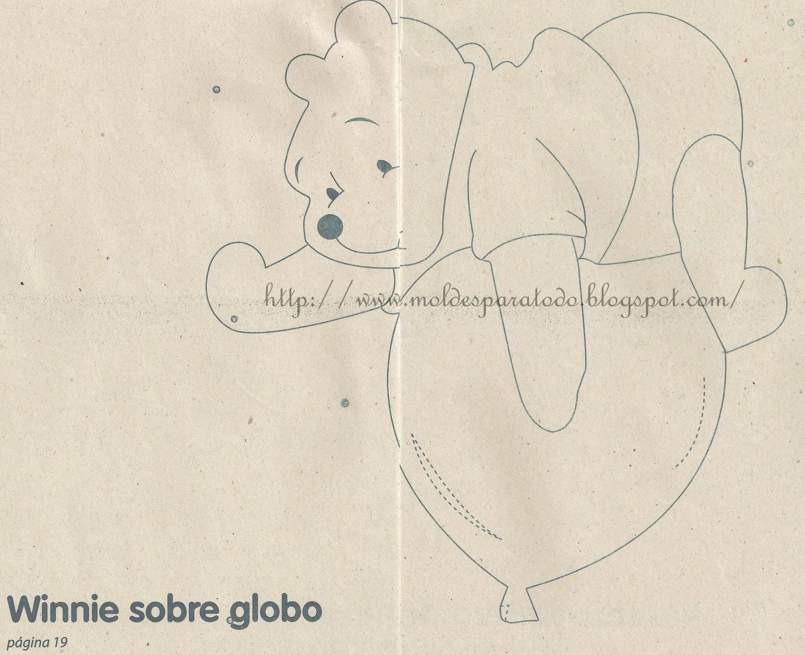 Moldes para Todo: ** Winnie sobre globo **