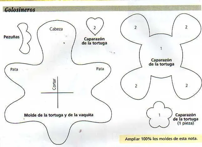 Moldes de tortugas en foami - Imagui