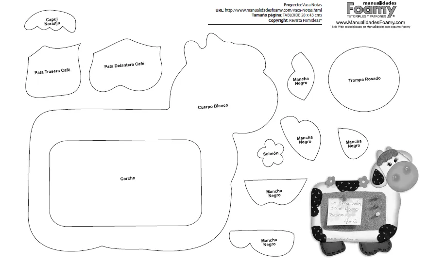 Moldes de vaca para fomi - Imagui