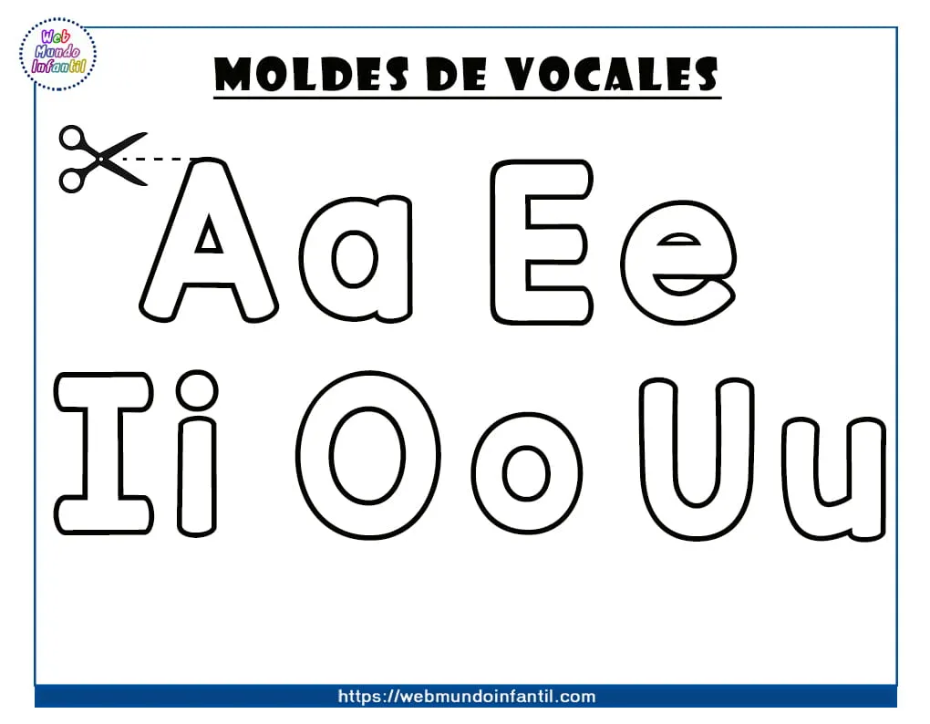 Moldes de vocales para imprimir y recortar