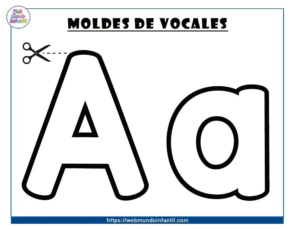 Moldes de vocales para imprimir y recortar