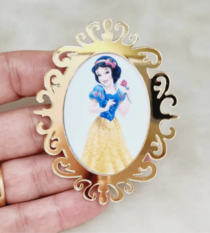 Moldura com Branca de Neve – KiEncanto apliques de luxo