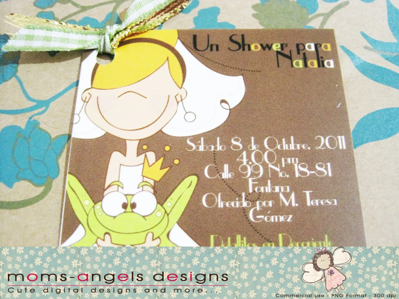 Moms-Angels: Mini Invitaciones para Shower