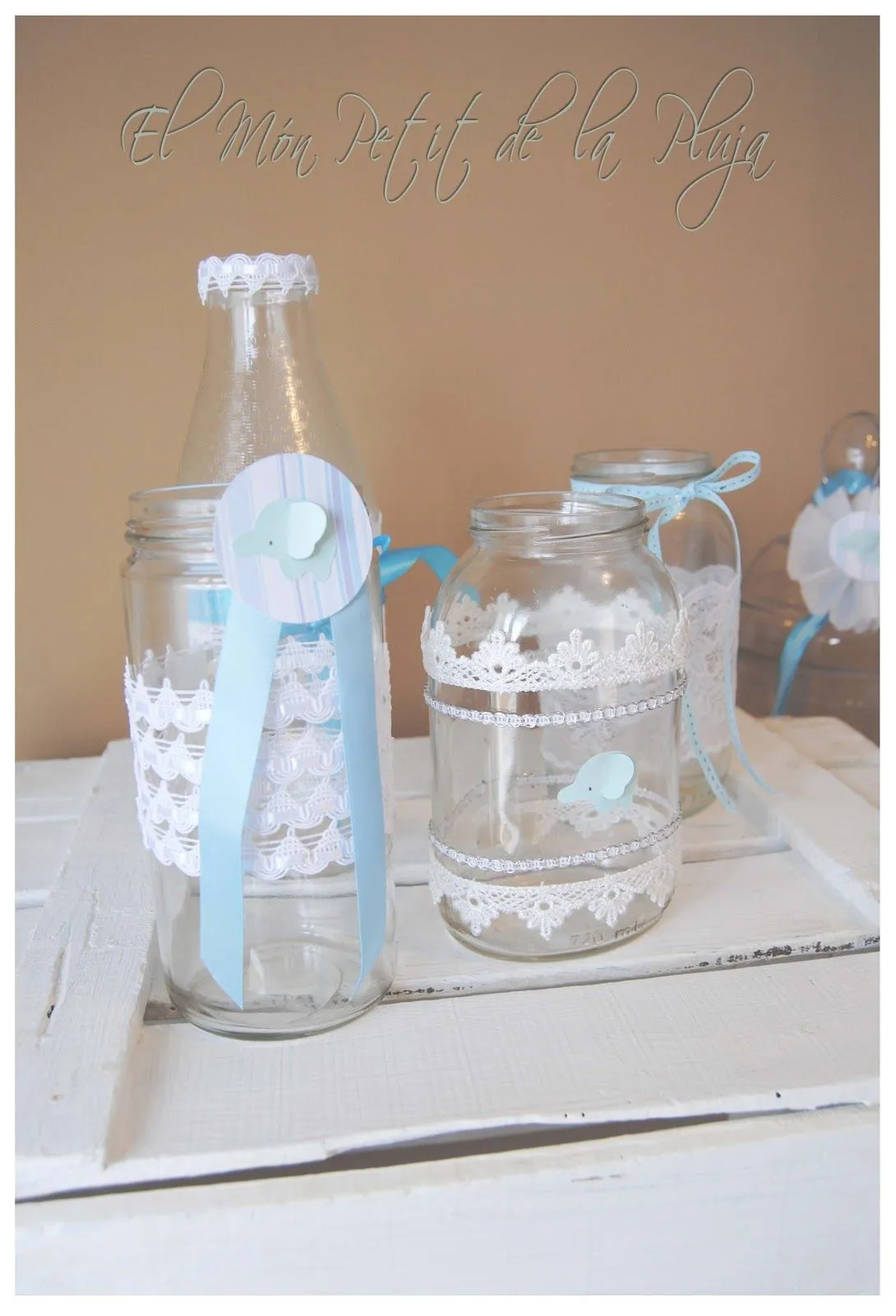 El Món Petit de la Pluja: DIY : Decorar Tarros de Cristal