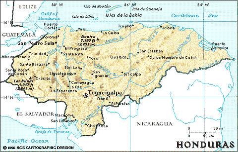 MONDO LATINO - Mapa y Estadísticas de Honduras