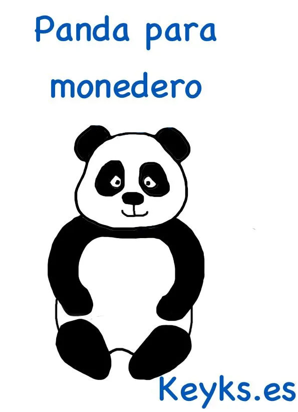 Monedero de oso Panda con goma Eva o foamy - Ideas2share