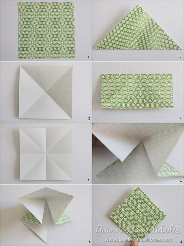 Moño de origami paso a paso - Guía de MANUALIDADES