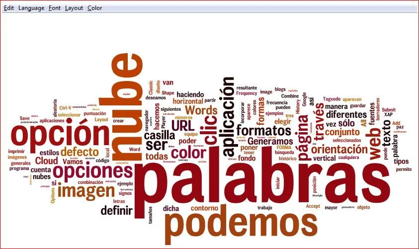 MONOGRÁFICO: Nubes de palabras con Tagxedo, Wordle y Word It Out ...