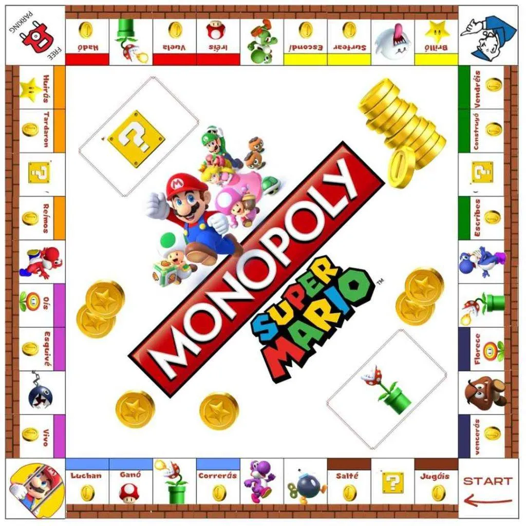 Monopoly de Super Mario Bros: El mejor juego de mesa para aprender los  verbos. - Los 3 padawan y mamá