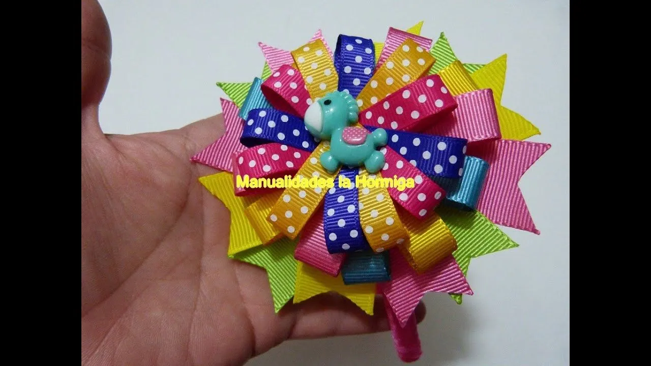 Como Hacer moños Elegantes de listón,hair bows, Moños navidad ...