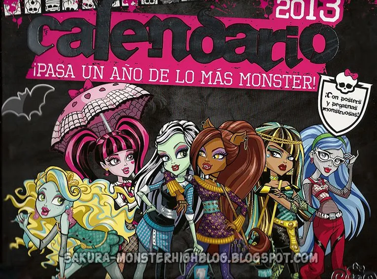 monster high: calendario Monster high 2013