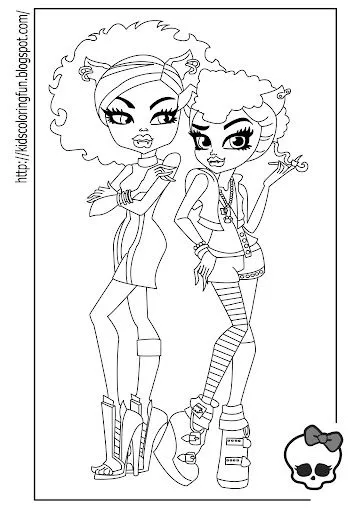 MONSTER HIGH PARA COLOREAR IMPRIME TU MONSTER HIGH PARA COLOREAR