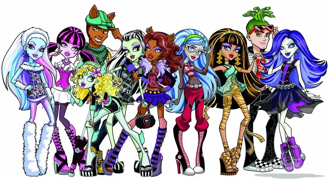 monster high para colorear todas juntas