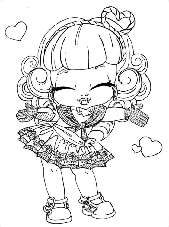 Monster High Coloring Pages 2014- Dr. Odd