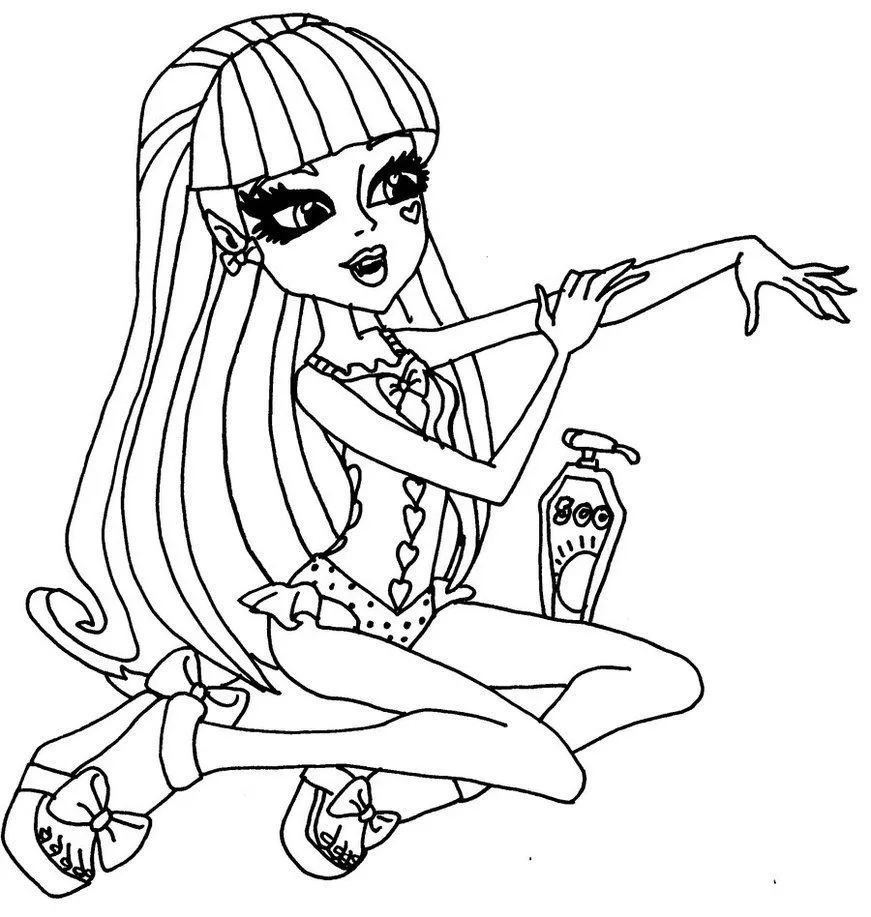 Monster High dibujos para imprimir y colorear: Draculaura