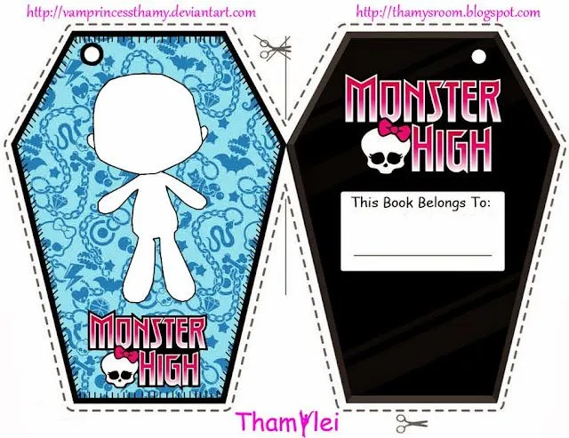 Monster High: marcapáginas para imprimir gratis. | Ideas y ...