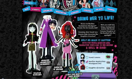 Monster High World: parece que MH esta asiendo una encuesta de muñecas