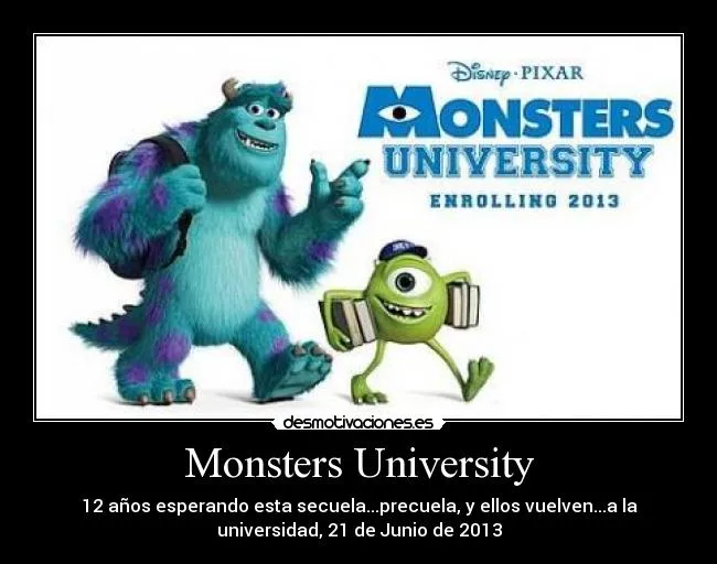 Monsters University | Desmotivaciones