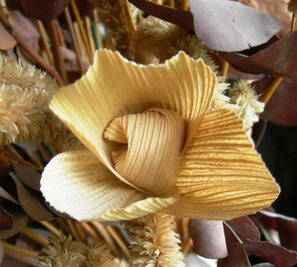 LA MORENITA: FLORES DE CORTEZA DE MAIZ