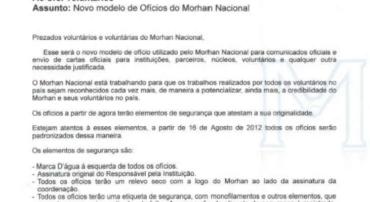 Morhan Notícias - Conheça os elementos do novo modelo de ofício do ...